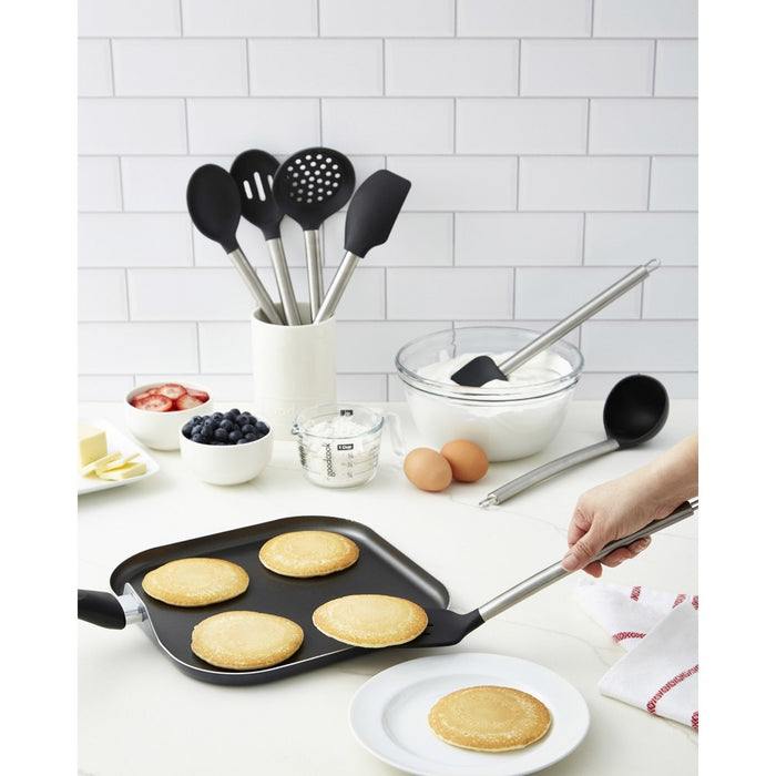 GoodCook Ready 8pc Silicone Tool and Crock Set: Ladle, Spatula, Slotted Turner, Utensil Holder, Dishwasher-Safe