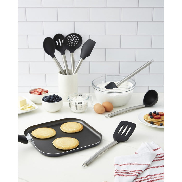 GoodCook Ready 8pc Silicone Tool and Crock Set: Ladle, Spatula, Slotted Turner, Utensil Holder, Dishwasher-Safe