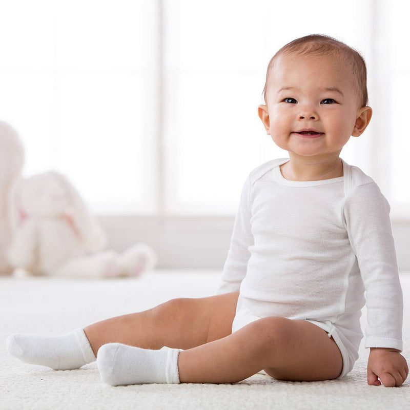 Gerber Baby 3pk Long Sleeve Bodysuit - White 24M