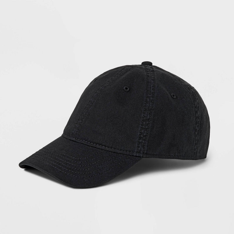 Men's Cotton Washed Baseball Hat - Goodfellow & Co Black