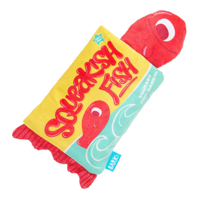BARK Barkbuster Movie Night Squeakish Fish Dog Food Shaped Plush Toy - 2pc