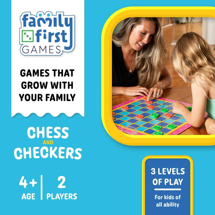 Family First Games Checkers & Chess Game