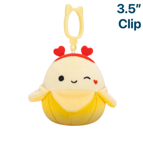 Squishmallows 3.5" Junie Winking Yellow Banana with Heart Headband Plush