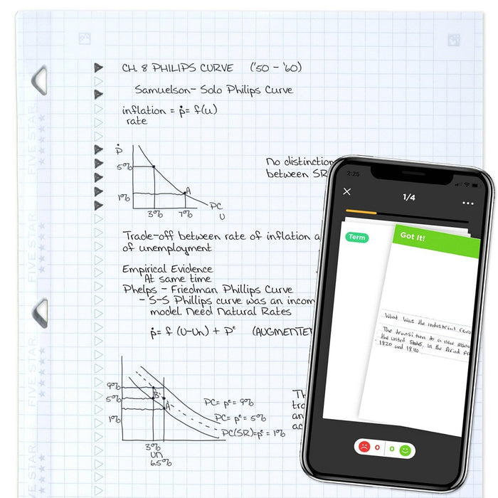 Five Star 80ct Graph Ruled Reinforced Filler Paper