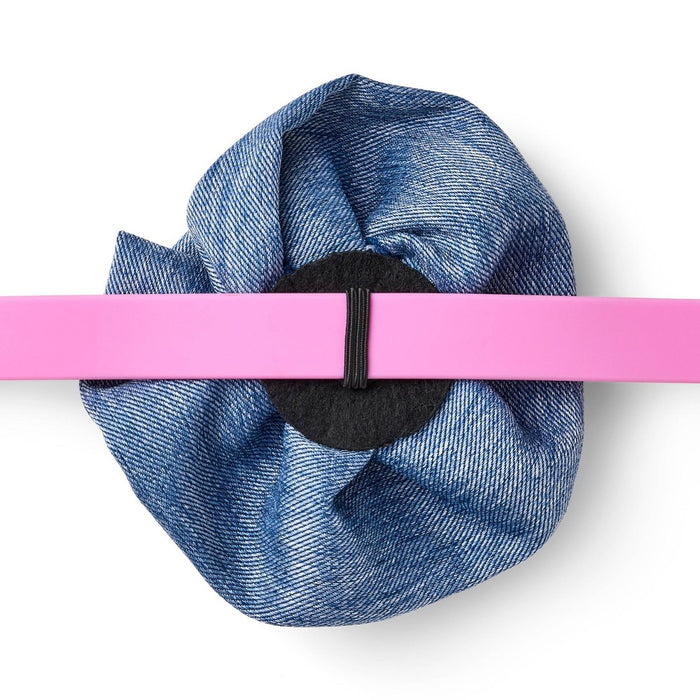 Dog and Cat Bow & Rosette Set - Squares/Blue Twill - The Cuddle Collab with Zelda, Titus & Brave