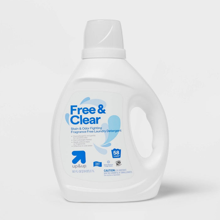 Laundry Detergent - Free & Clear - 92oz - up&up