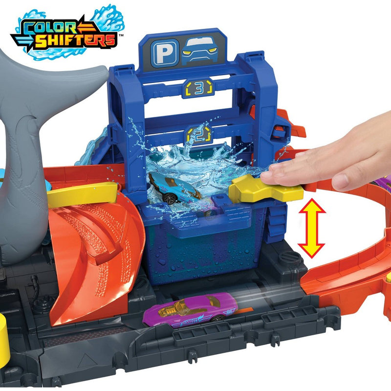 Hot Wheels Ultra Shark Car Wash Playset: Plastic Toy Vehicle Set, 1:64 Scale (LOCAL PICKUP ONLY)