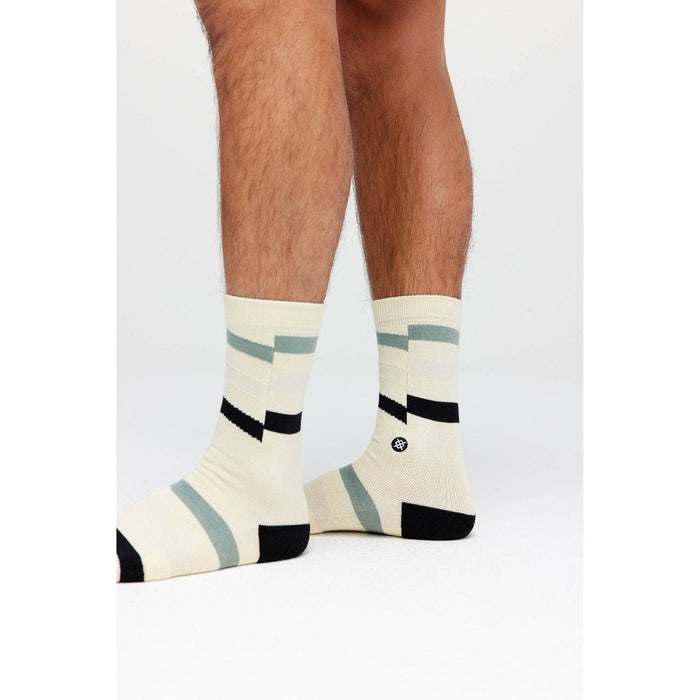 STANCE x WADE Men's Striped Slant Crew Socks - Tan 6-12