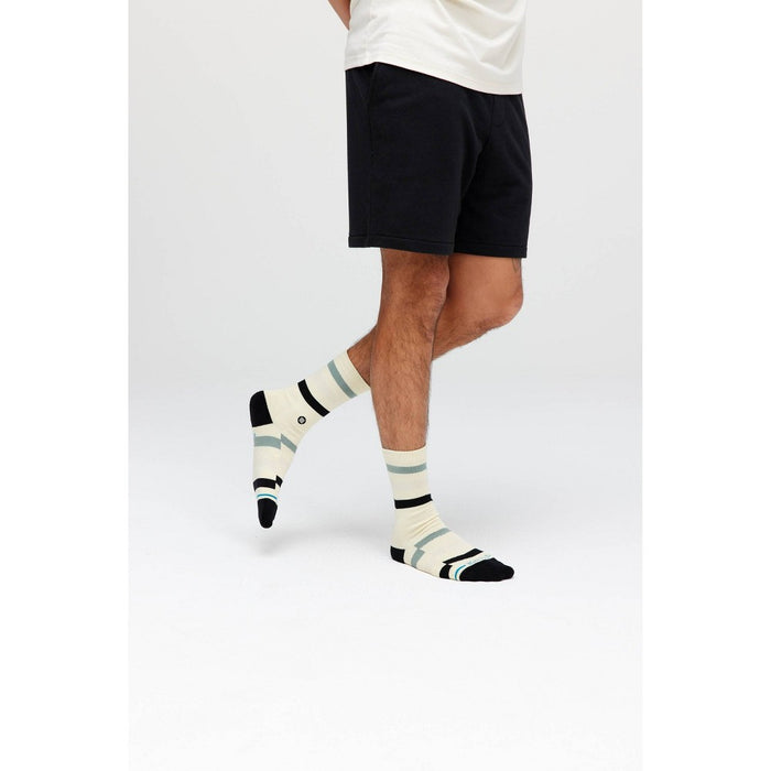 STANCE x WADE Men's Striped Slant Crew Socks - Tan 6-12
