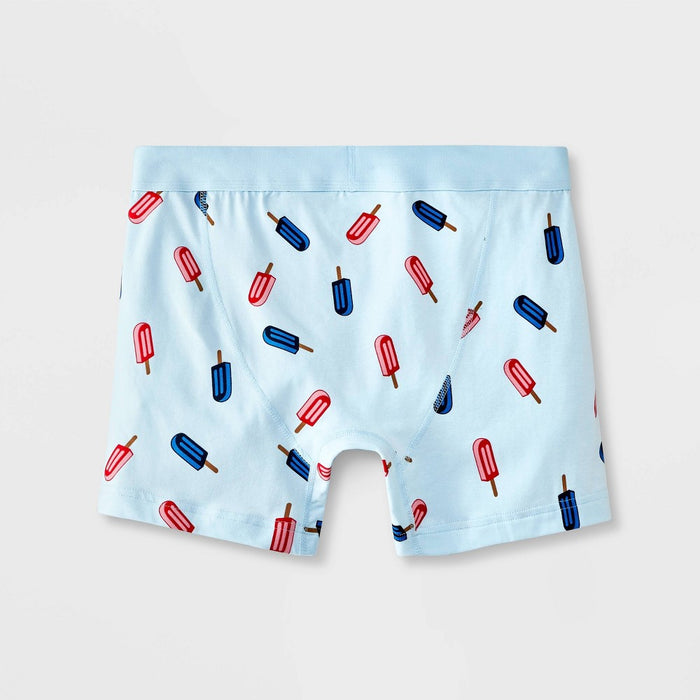 Men's Popsicle Print Boxer Briefs 2pk - Goodfellow & Co Light Blue S
