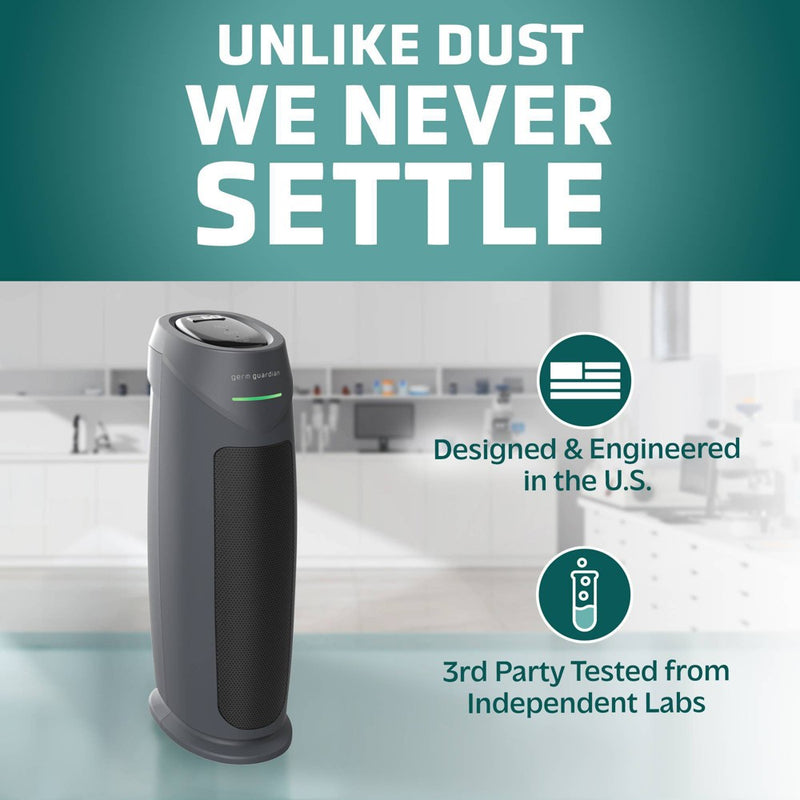 Germ Guardian Intelligent 22in Tower Air Purifier HEPA Filter UV-C Intellisense with AQI: UV Light Sanitizer, 500-800 sq. ft. Coverage (LOCAL PICKUP ONLY)