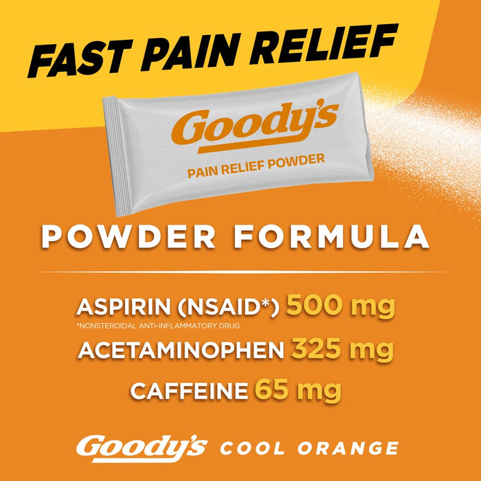 Goody's Extra Strength Headache and Pain Relief Powder - Acetaminophen - Cool Orange - 24ct