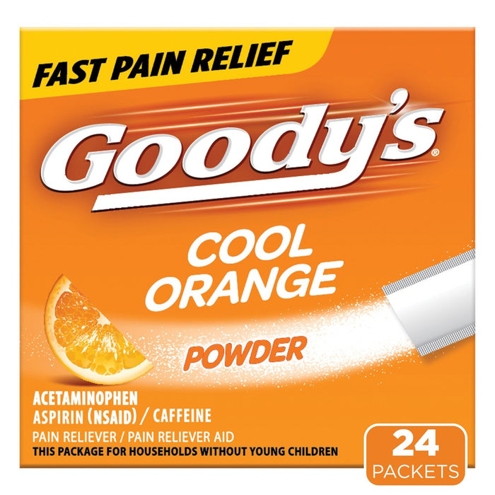 Goody's Extra Strength Headache and Pain Relief Powder - Acetaminophen - Cool Orange - 24ct