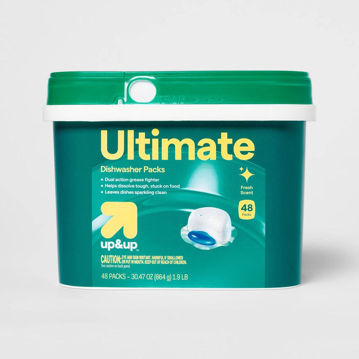 Ultimate Dishwasher Detergent Packs - 48ct - up&up