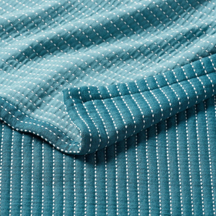 Full/Queen Matelasse Bed Blanket Blue - Threshold: Cotton & Viscose, OEKO-TEX Certified, Machine Washable