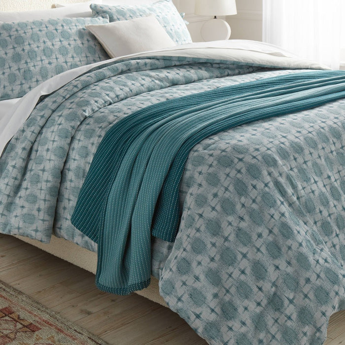 Full/Queen Matelasse Bed Blanket Blue - Threshold: Cotton & Viscose, OEKO-TEX Certified, Machine Washable