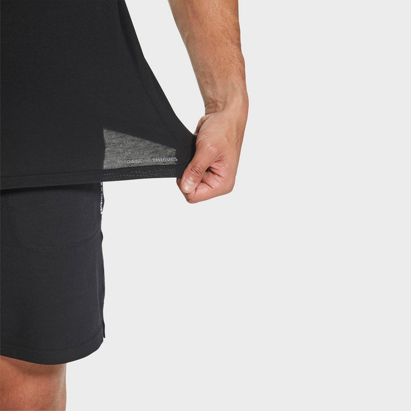 Pair of Thieves Men's 2pk V-Neck Undershirt - Black S