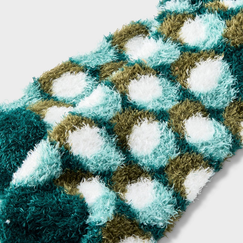 Women's Polka Dot Cozy Low Cut Socks - Auden Green 4-10