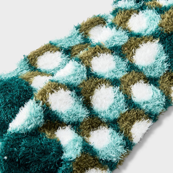 Women's Polka Dot Cozy Low Cut Socks - Auden Green 4-10