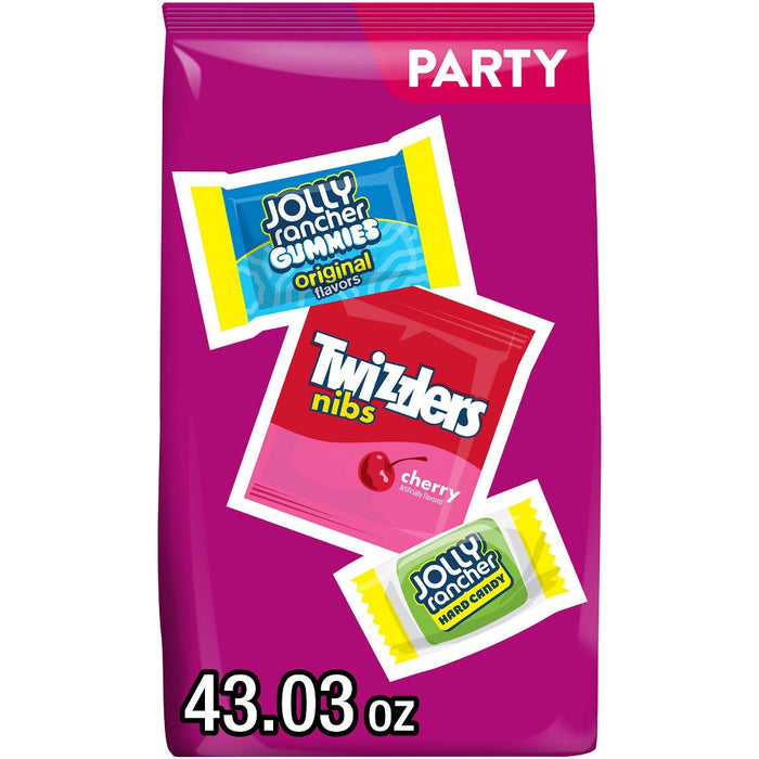 Jolly Rancher and Twizzlers Assorted Fruit Flavored Party Bag Candy - 43.03oz