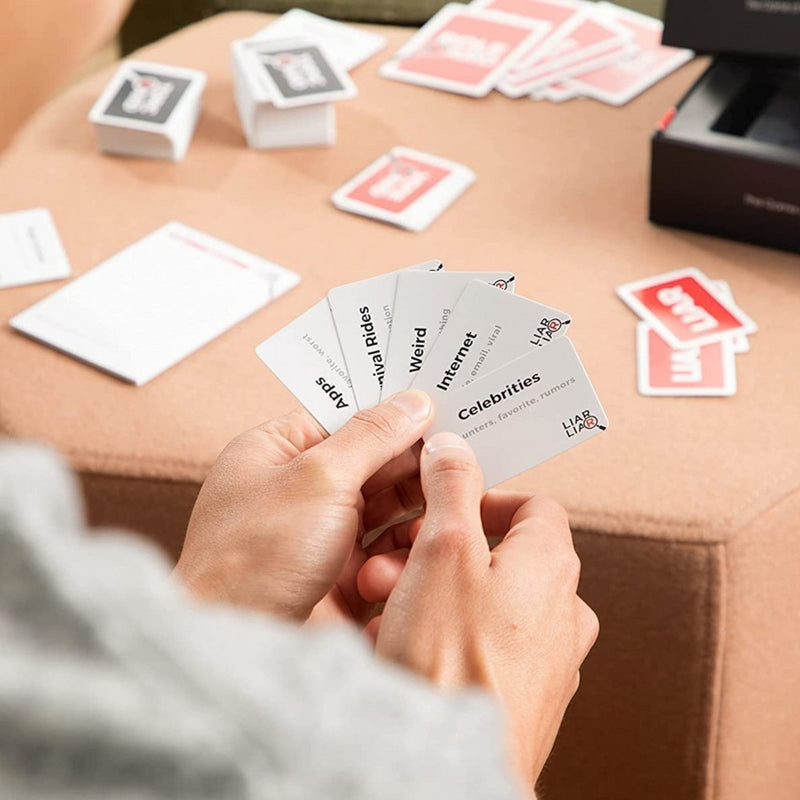 LIAR LIAR - The Game of Truths and Lies - Family Friendly Party Games - Card Game for All Ages - Adults, Teens, and Kids