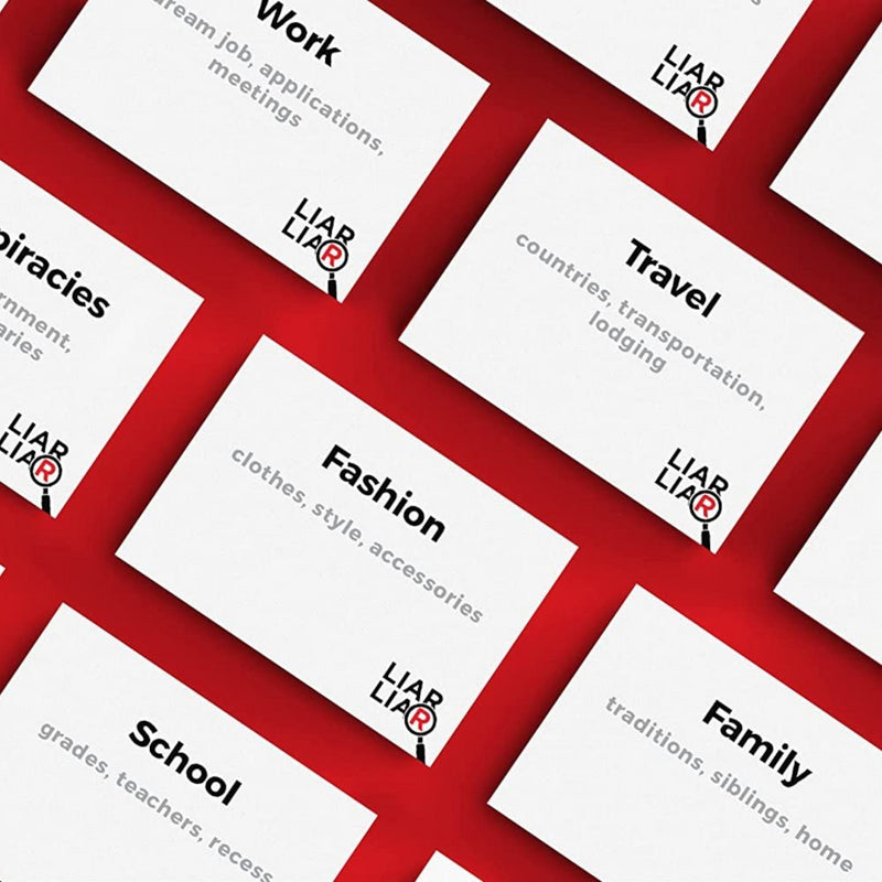 LIAR LIAR - The Game of Truths and Lies - Family Friendly Party Games - Card Game for All Ages - Adults, Teens, and Kids
