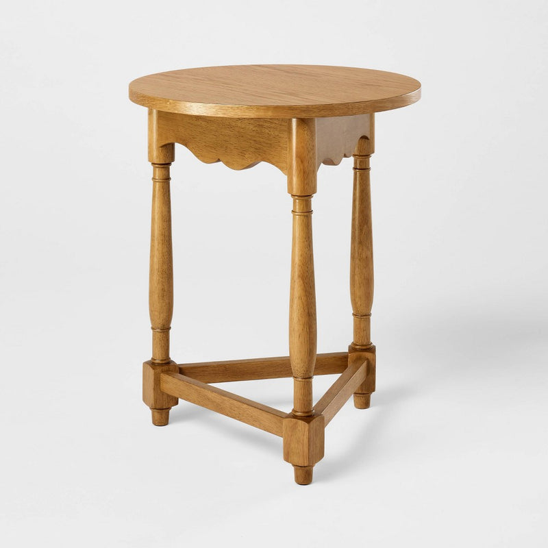 Scalloped Accent Table Light Oak - Threshold designed with Studio McGee (LOCAL PICKUP ONLY)
