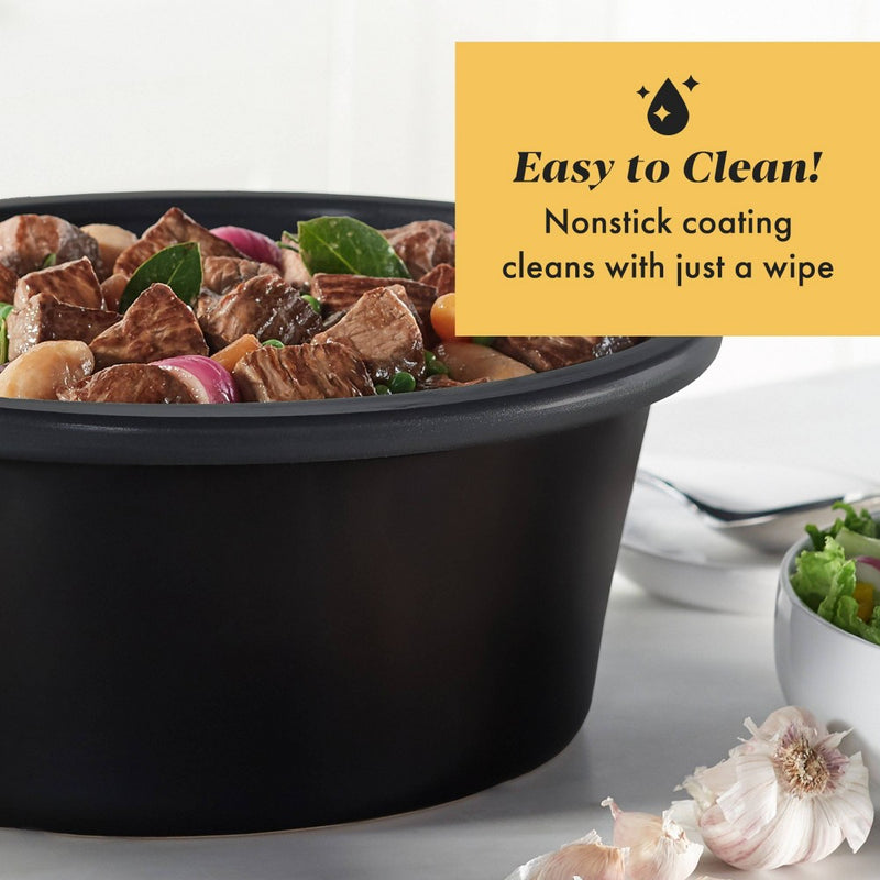 Crock-Pot 7qt Cook & Carry Programmable Easy-Clean Slow Cooker Stainless Steel: 3 Settings, Dishwasher-Safe Parts