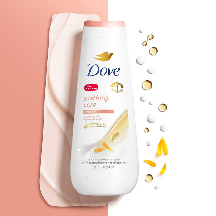 Dove Beauty Soothing Care Calendual Oil Body Wash - 20 fl oz