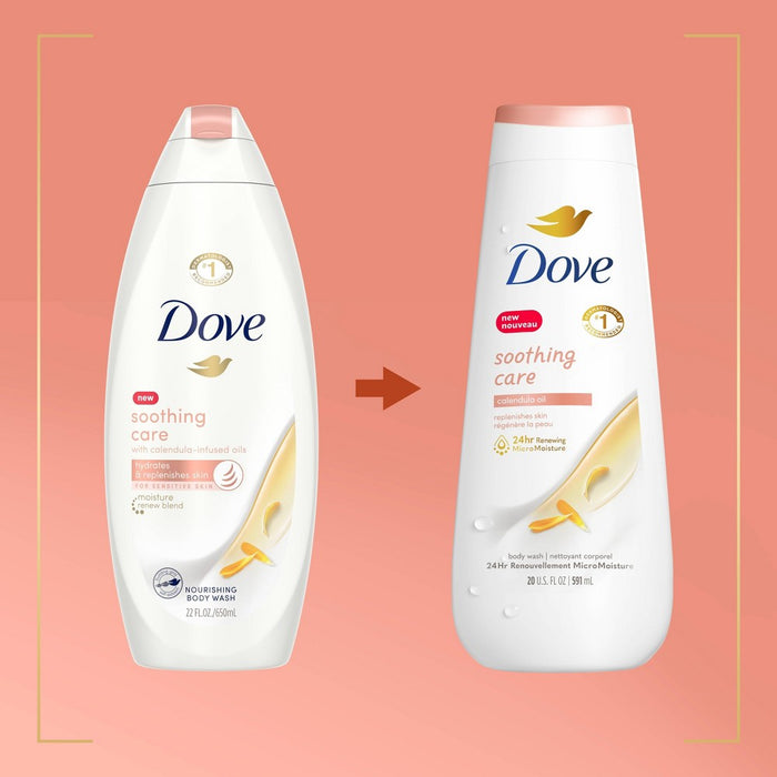 Dove Beauty Soothing Care Calendual Oil Body Wash - 20 fl oz