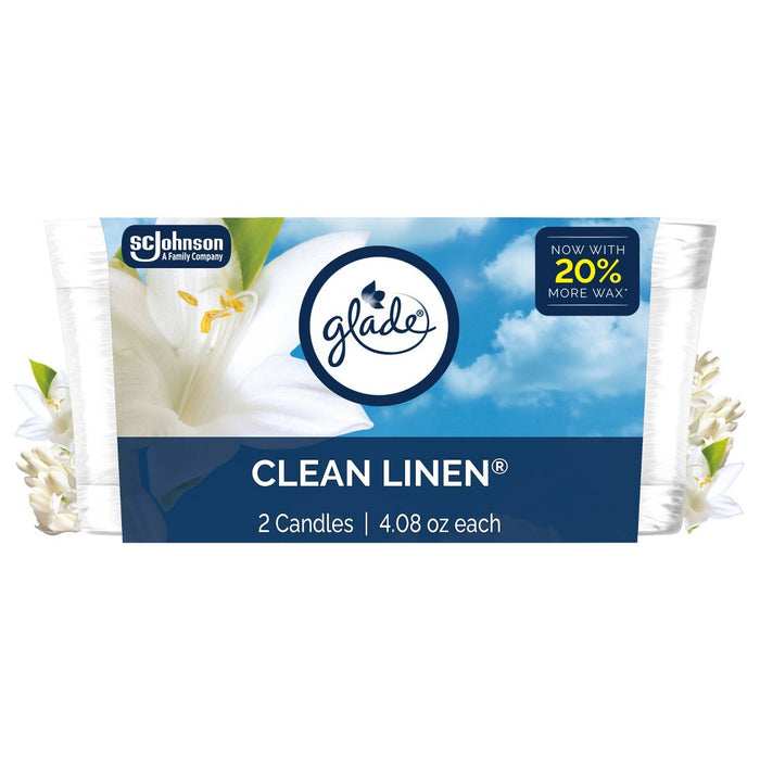 Glade Candles - Clean Linen - 4.08oz/2ct
