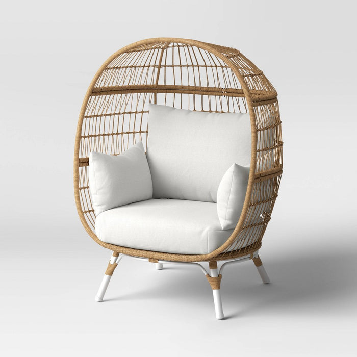4pc Southport Egg Chair Replacement Outdoor Cushion Sets Off-White - Threshold (LOCAL PICKUP ONLY)