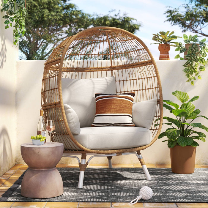 4pc Southport Egg Chair Replacement Outdoor Cushion Sets Off-White - Threshold (LOCAL PICKUP ONLY)