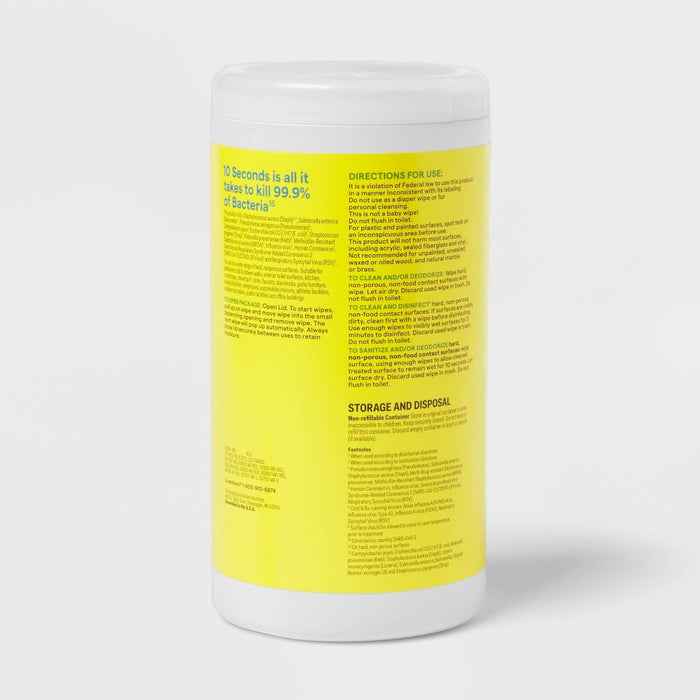 Lemon All Purpose Disinfecting Wipes - 75ct - up&up
