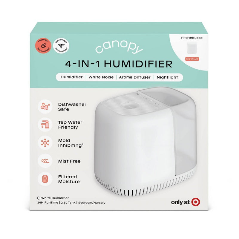 Canopy 4-in-1 Dishwasher Safe and Mold Inhibiting Humidifier - White