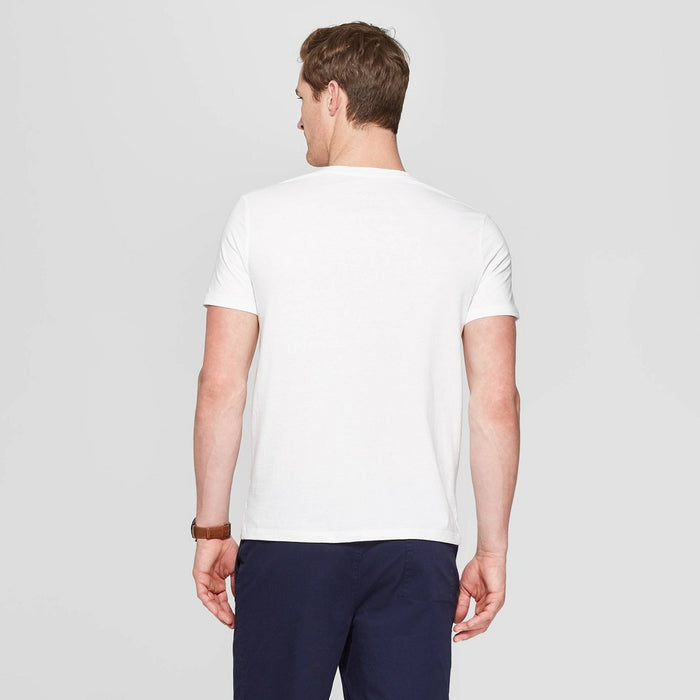 Men's Every Wear Short Sleeve V-Neck T-Shirt - Goodfellow & Co White M