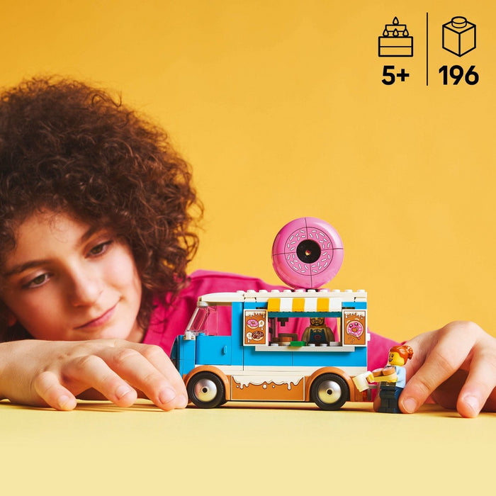 LEGO City Donut Truck Building Toy, Mobile Donut Stand 60452