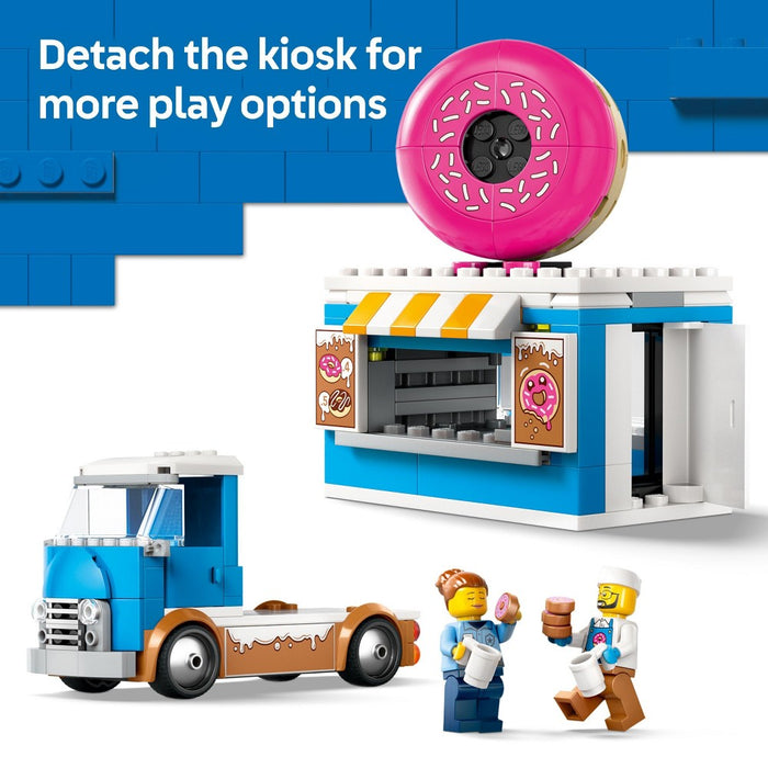 LEGO City Donut Truck Building Toy, Mobile Donut Stand 60452