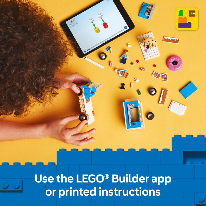 LEGO City Donut Truck Building Toy, Mobile Donut Stand 60452