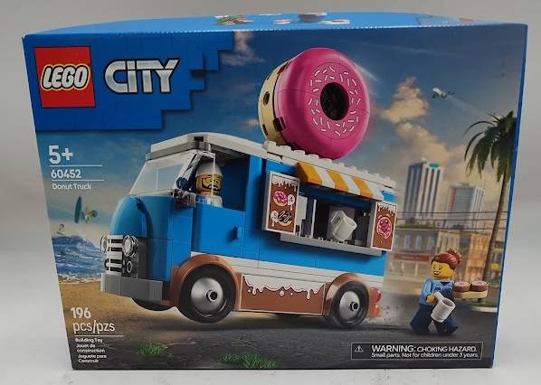 LEGO City Donut Truck Building Toy, Mobile Donut Stand 60452.SEE DETAILS.