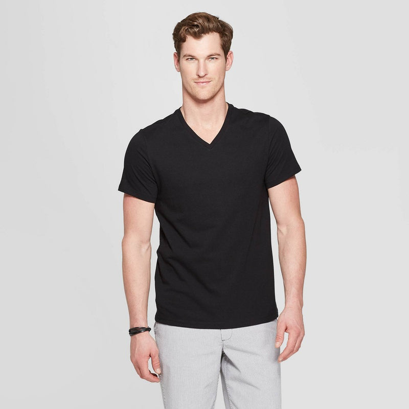 Men's Every Wear V-Neck T-Shirt - Goodfellow & Co Black S