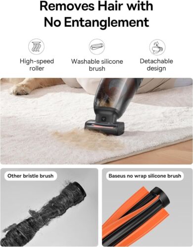Baseus Handheld Cordless Vacuum Cleaner AP02 for Car, Pet Hair with LED Light