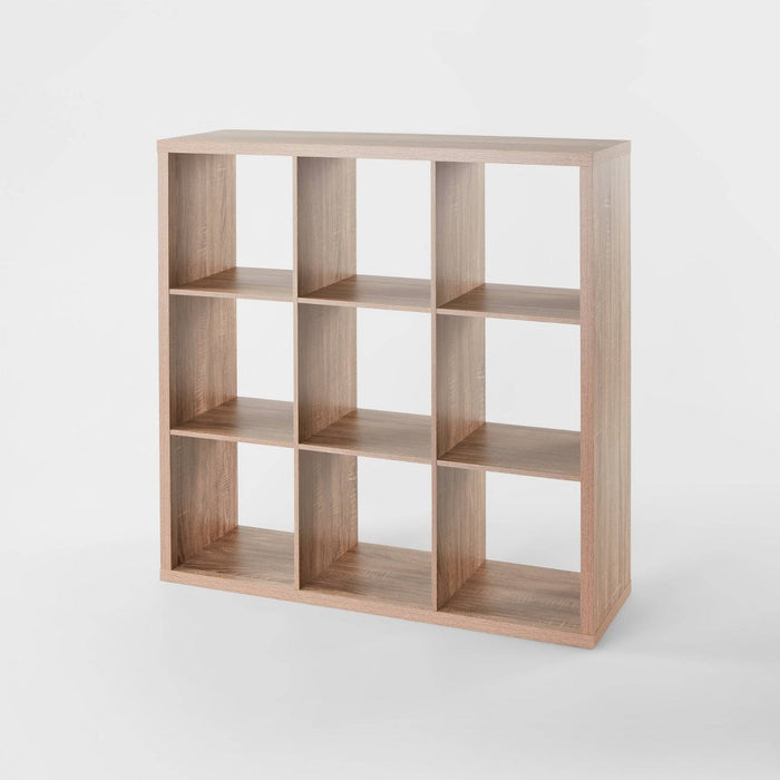 9 Cube Organizer Weathered Gray - Brightroom: Decorative Bookshelf, Cubby Storage, MDF & Particle Board, 13" Cube System (LOCAL PICKUP ONLY)
