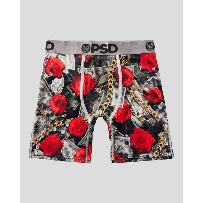 PSD Men's Money Roses Print Boxer Briefs 2pk - Gold/Green/Red M