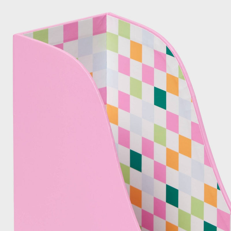 Magazine File Holder Solid with Internal Print - Spritz