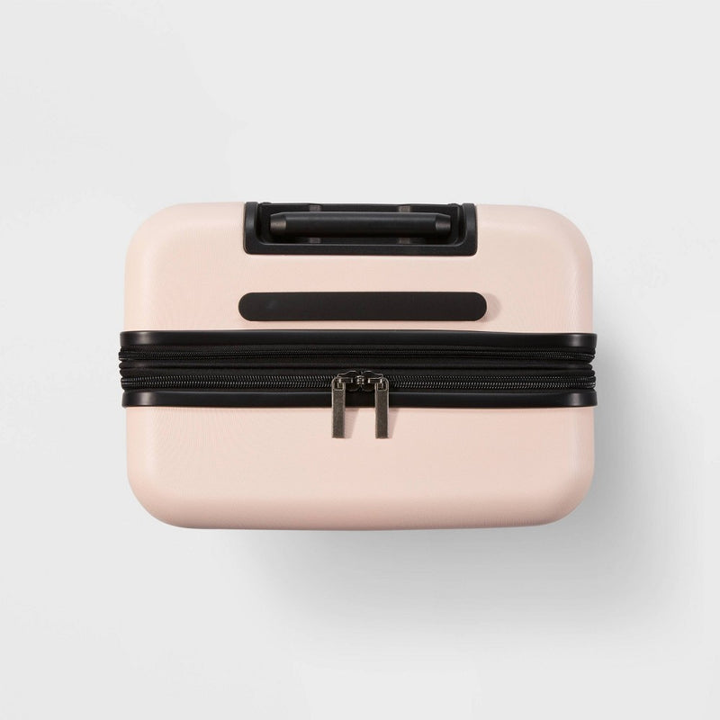 Hardside Medium Checked Suitcase Pink - Open Story (LOCAL PICKUP ONLY)