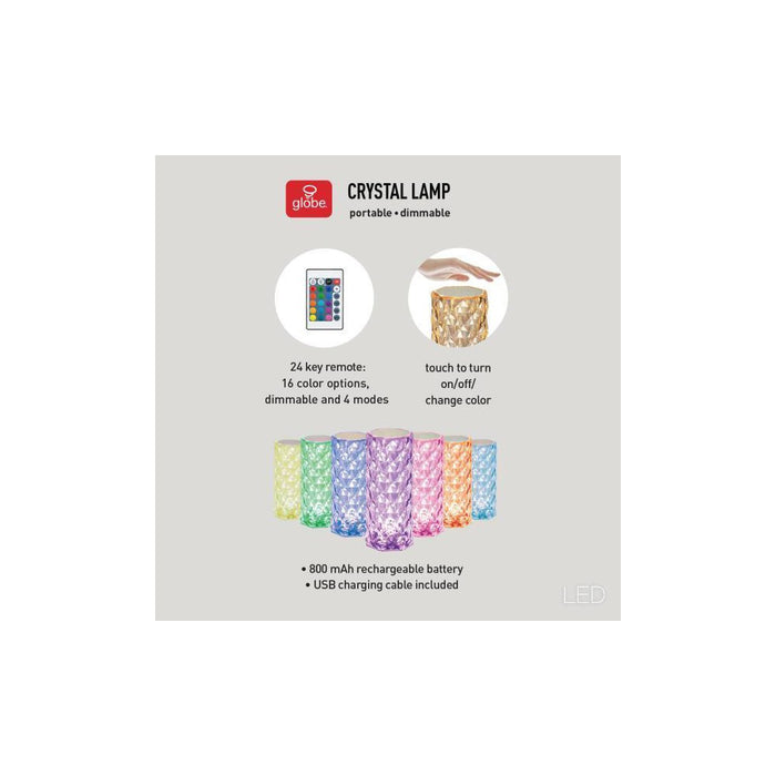 Globe Electric Crystal Lamp