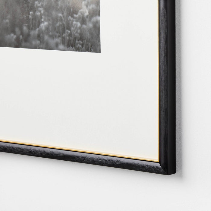 20" x 26" Matted to 11" x 14" Gallery Wall Frame Black/Brass - Threshold designed with Studio McGee (LOCAL PICKUP ONLY)