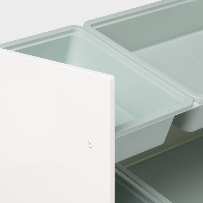 Kids' 6 Bin Storage White - Pillowfort: Multi Bin Toy Organizer, Kids Furniture for Playroom, 3 Shelves (LOCAL PICKUP ONLY)