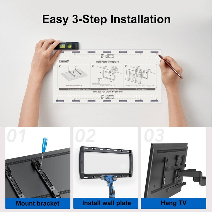 ErgoAV Large Motion TV Mount 42"- 90"TVs (LOCAL PICKUP ONLY)